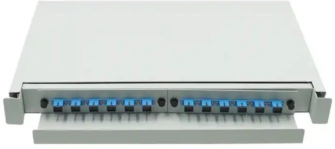 HANUTECH 19" Inches Pigtail Loaded 12 Port SC/PC Rack Mountable LIU/Fiber Patch Panel 0 Ports 1000 Mbps Network Switch-image-0