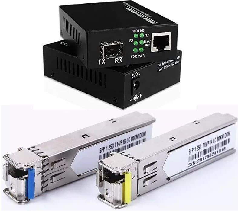 RAMEX SFP Media Converter with 80KM 1.25G Single Fiber Bidi Modules LC 1 Ports 1000 Mbps Network Switch-image-10