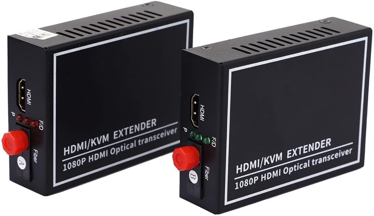 HANUTECH 1080p HDMI Extender Over FC Fiber 20KM HDMI Media Converter/Extender 1 Ports 1000 Mbps Unmanaged Network Switch-image-13