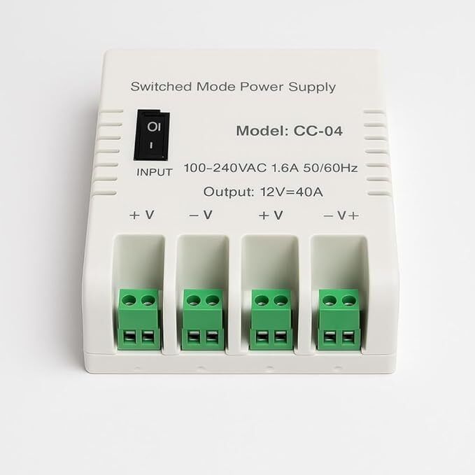 RP Infotech RP CC-54 CCTV Power Supply (4 Channel, 12V-1A Each) 0 Ports 10 Mbps Unmanaged Network Switch