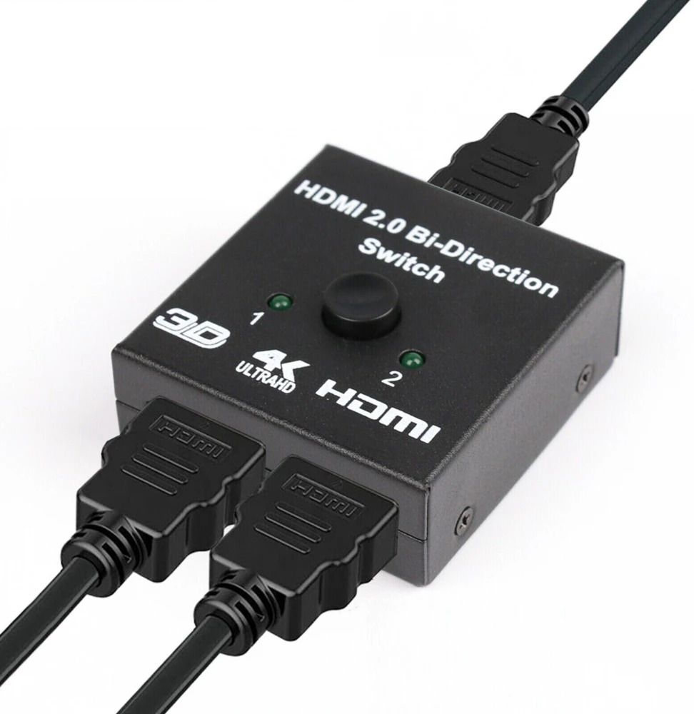 BalRama 1x2 or 2x1 Out HDMI Switch Bi-directional TV Switch Switcher Cable Splitter Hub 1 Ports 1000 Mbps Network Switch