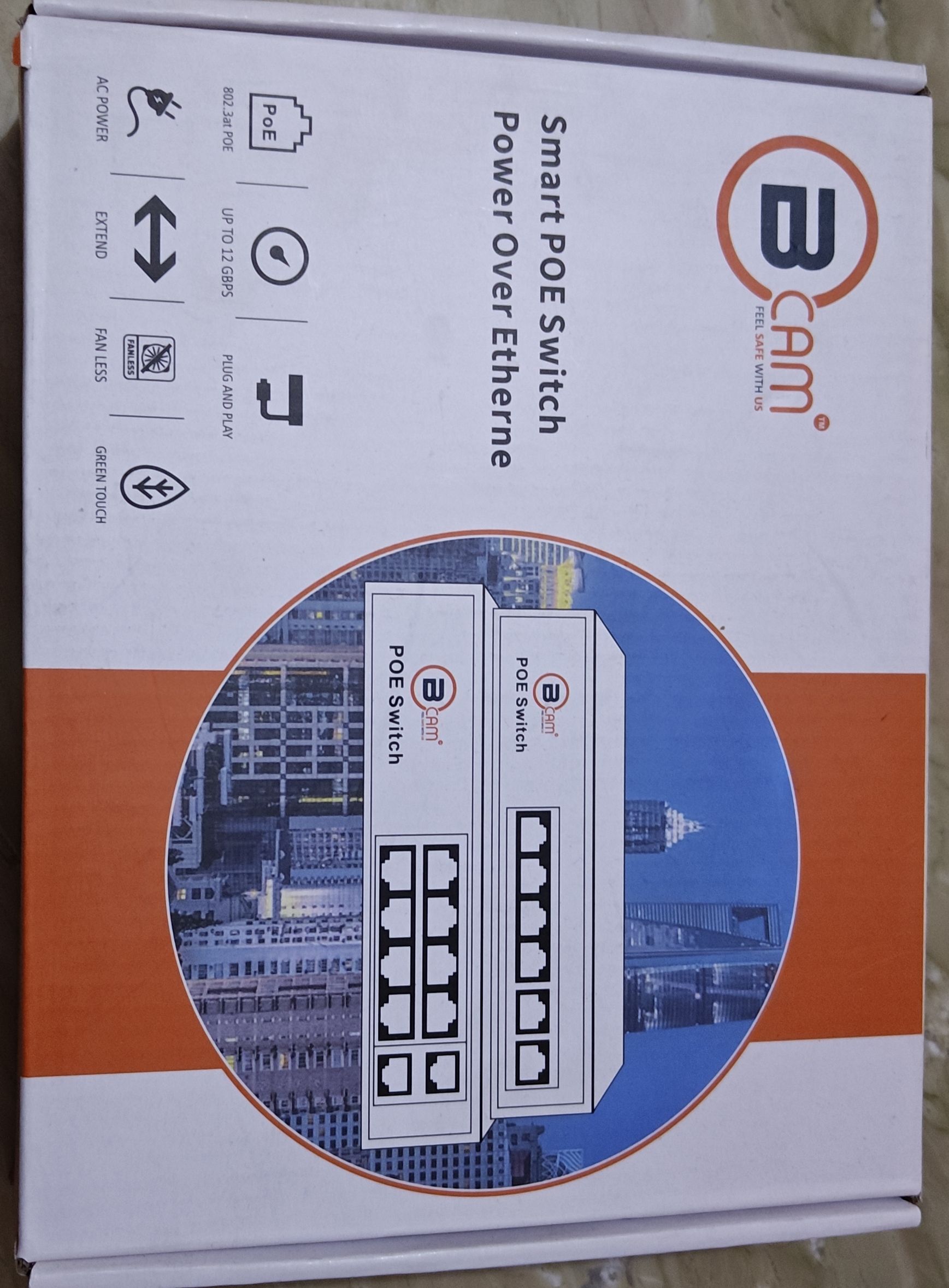 Bcam BEC-POE-0802FE-120W 4 Ports 100 Mbps Unmanaged Network Switch-image-2