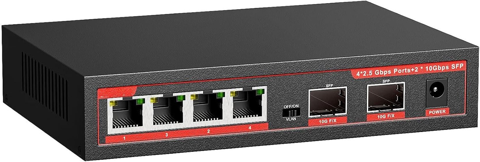 RAMEX 2.5G Unmanaged Multi-Giga Switch 4 x 2.5G Base-T Ports & 2 10G SFP Uplink Port 4 Ports 1000 Mbps Network Switch-image-3