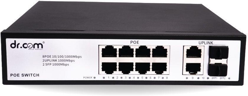 dr.com DR-F1012P-C 10 Ports 100 Mbps Unmanaged Network Switch-picture-18