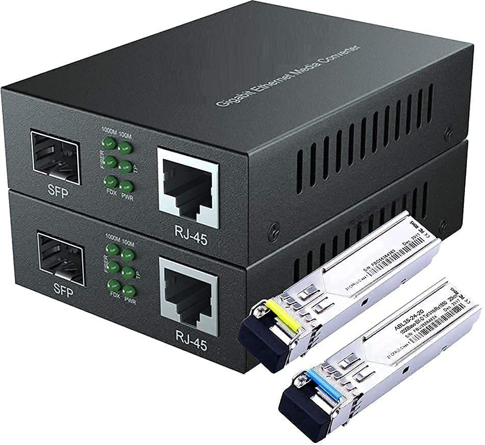 HANUTECH Fast Ethernet to SFP Media Converter With 1.25Gb SFP Module 20KM 0 Ports 1000 Mbps Unmanaged Network Switch-image-37