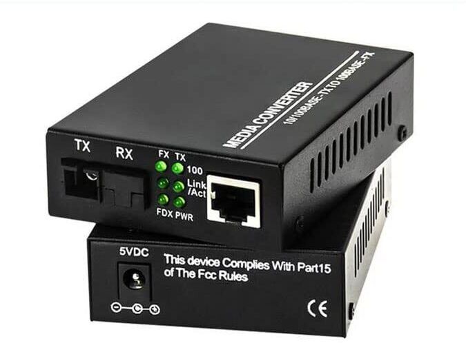 HANUTECH Fiber to Ethernet Converter 10/100 Base-Tx to 100 Base-Fx SMSF 20KM 1 Ports 1000 Mbps Unmanaged Network Switch-image-35