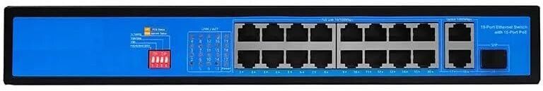HANUTECH Unmanaged PoE Switch 16 Port Gigabit | 16 PoE + 2 RJ45 Uplinks + 1 SFP 16 Ports 1000 Mbps Network Switch-image-48