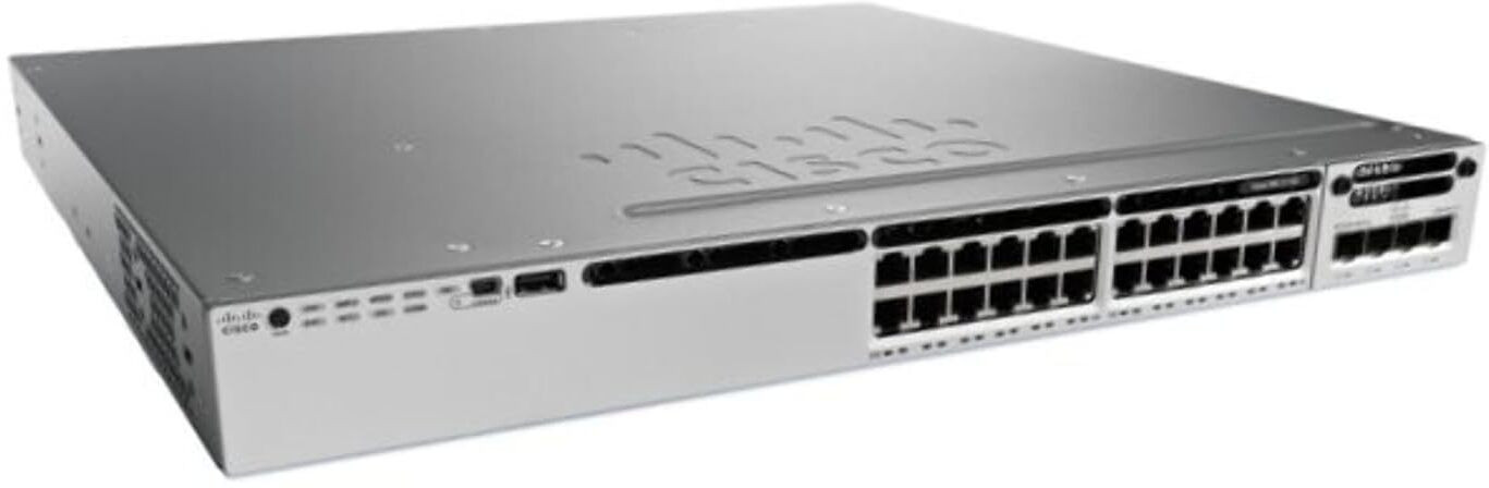 CISCO WS-C3850-24T-E Catalyst 3850 24 Port Data Ip Networking 24 Ports 1000 Mbps Network Switch image 1