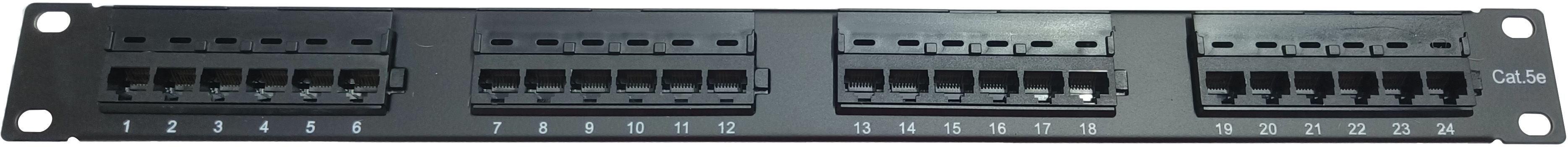 RAMEX 1U 19" Inches Cat5/Cat5e RJ45 Patch Panel 24 Port,10G Supported, RJ45 Keystone 24 Ports 100 Mbps Network Switch-image-17