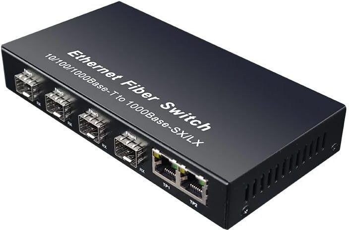 RAMEX Gigabit Ethernet Fiber Switch 4*SFP 2 RJ45 Ports 10/100/1000Mbps 0-120KM 1 Ports 1000 Mbps Network Switch-image-49
