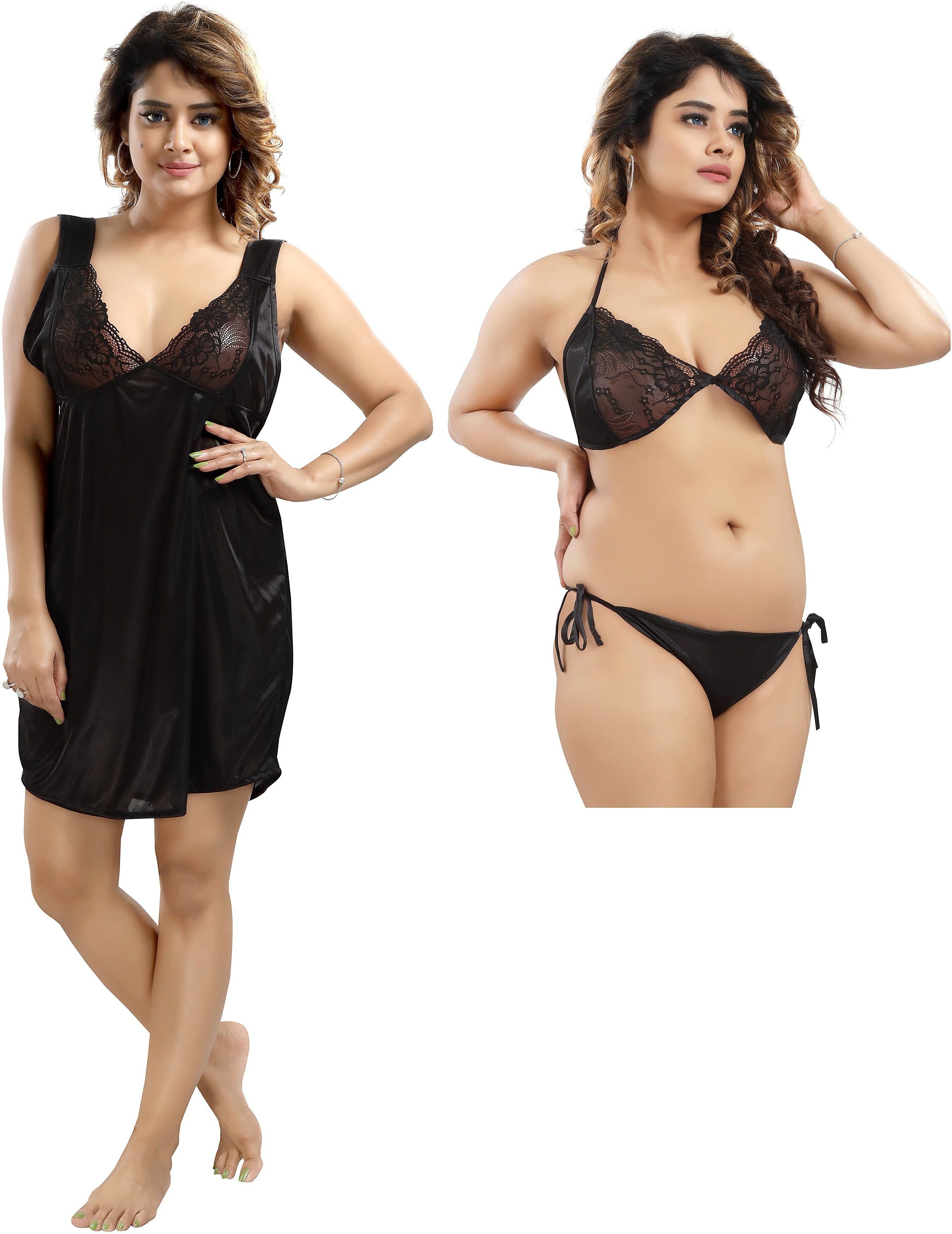 life-tale Pack of 3 Women Nighty Set-picture-27