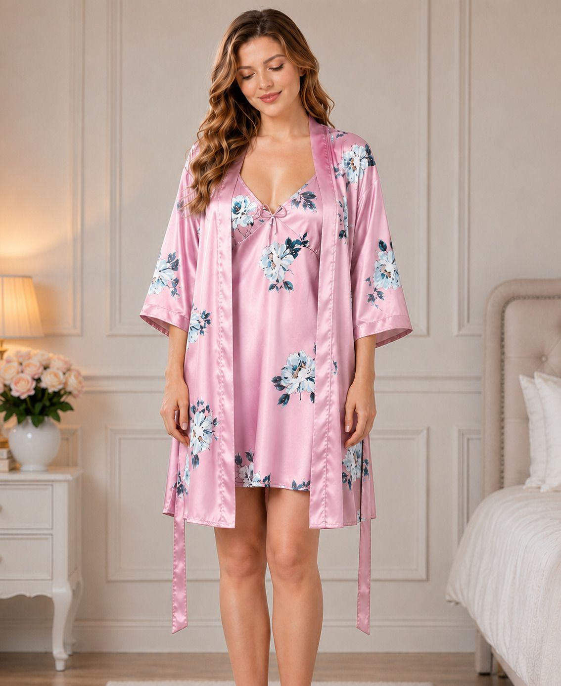 Women Nighty with Robe-image-48