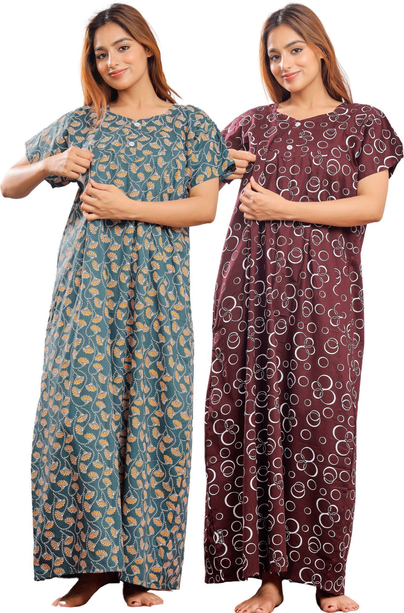 Pack of 2 Women Nightdress-image-44