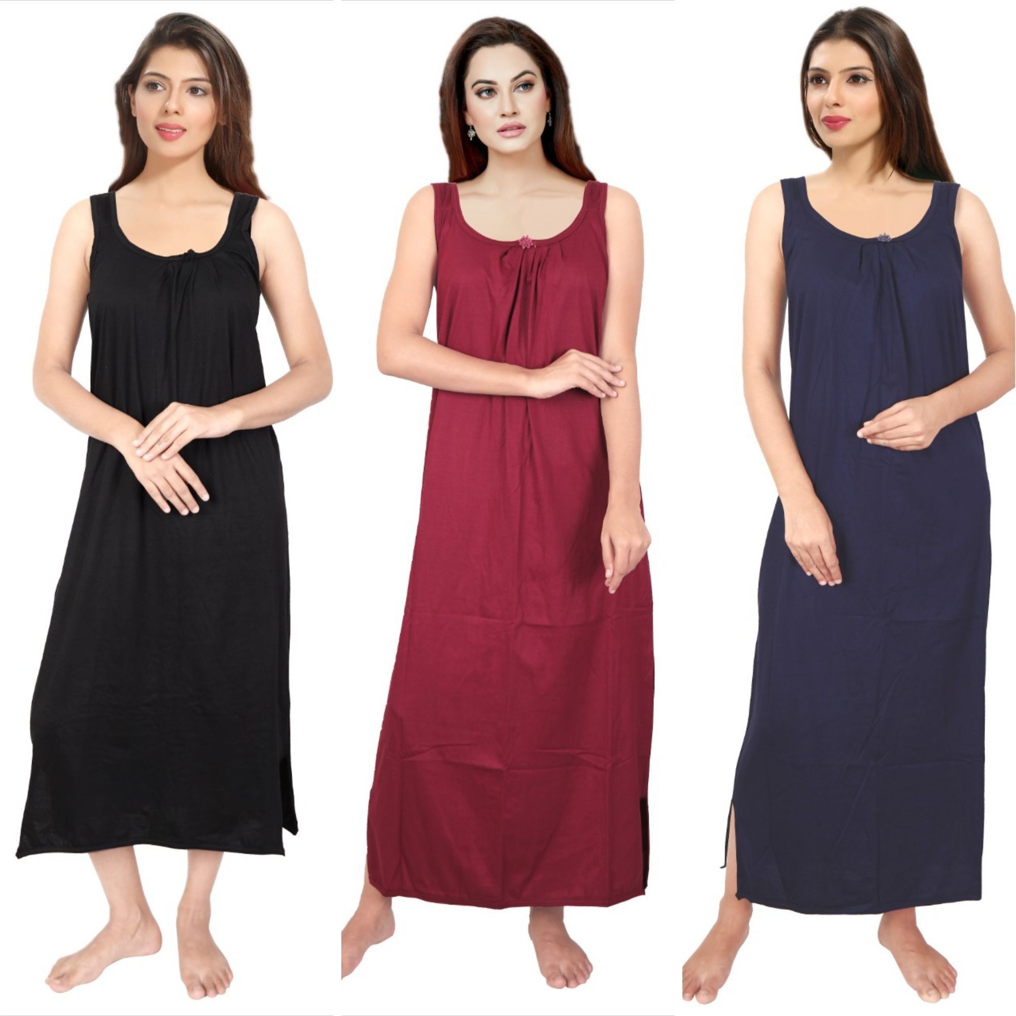 fabsquare Pack of 3 Women Nighty-picture-12