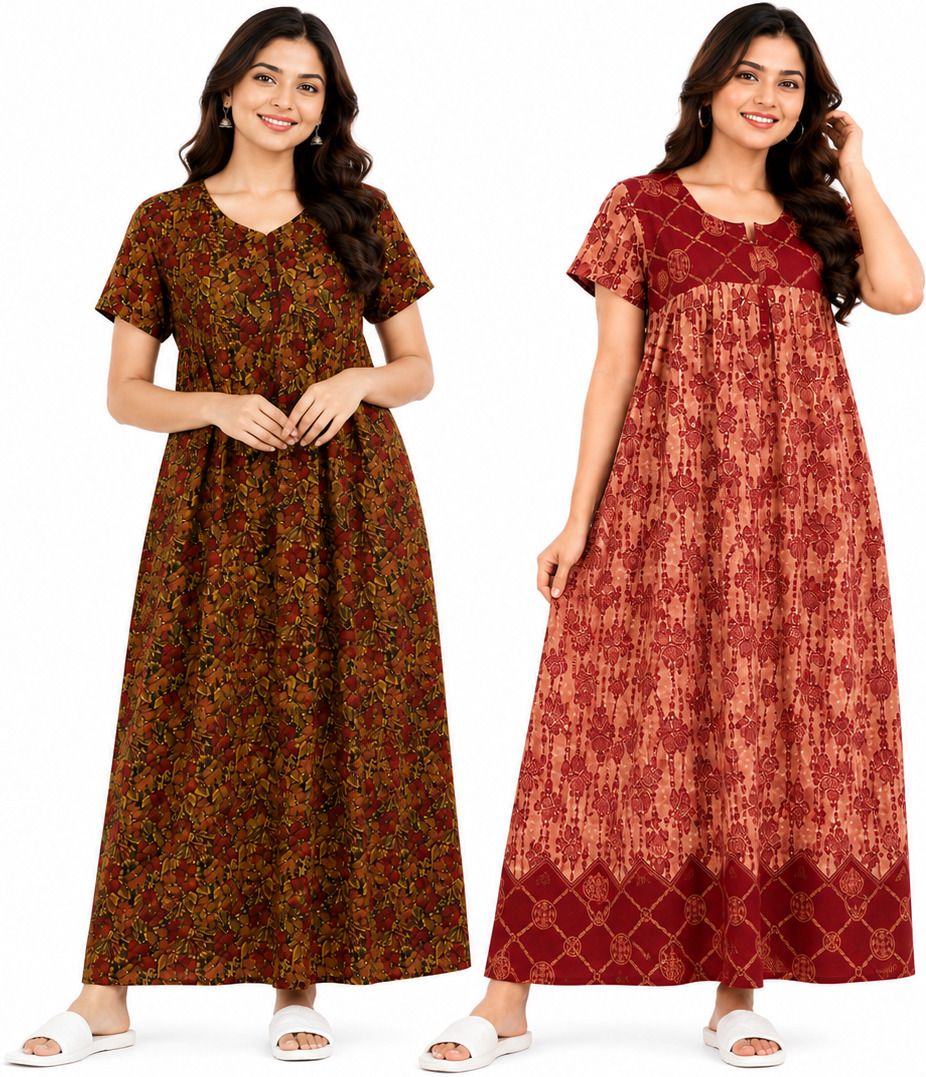 Pack of 2 Women Nightdress-image-46