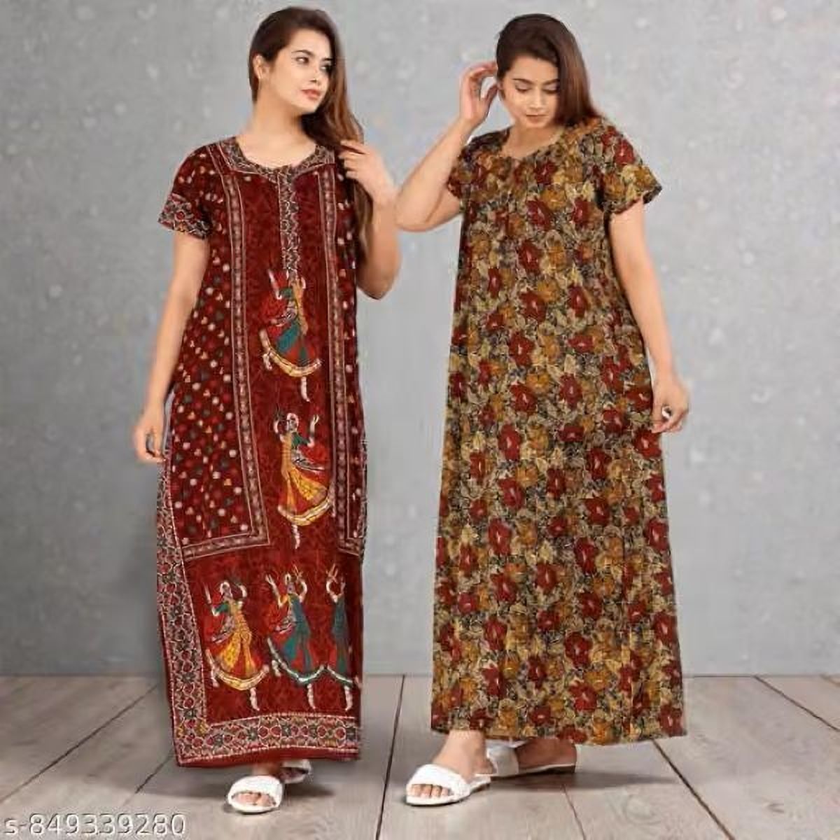 Pack of 2 Women Nightdress-image-45
