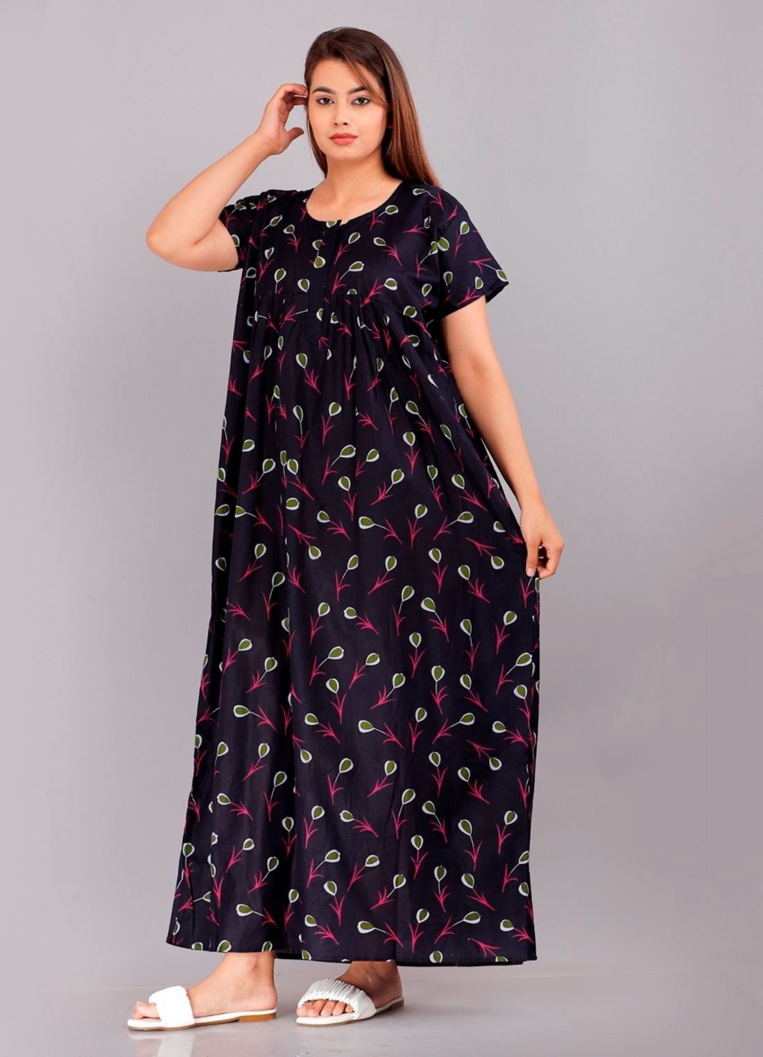 vrsu Women Fit and Flare Multicolor Maxi/Full Length Dress-picture-2