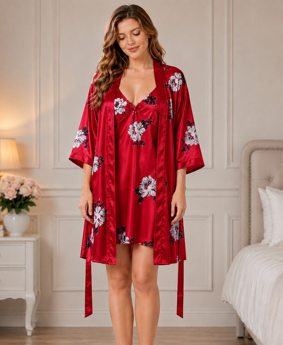Women Nighty with Robe-image-35