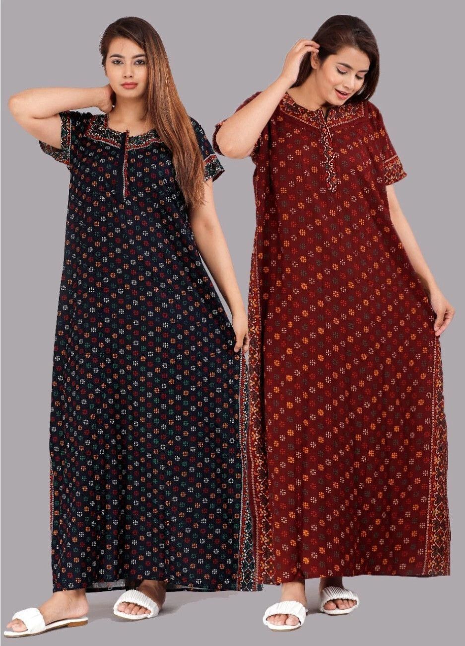 pvr Pack of 2 Women Nighty Set-picture-4