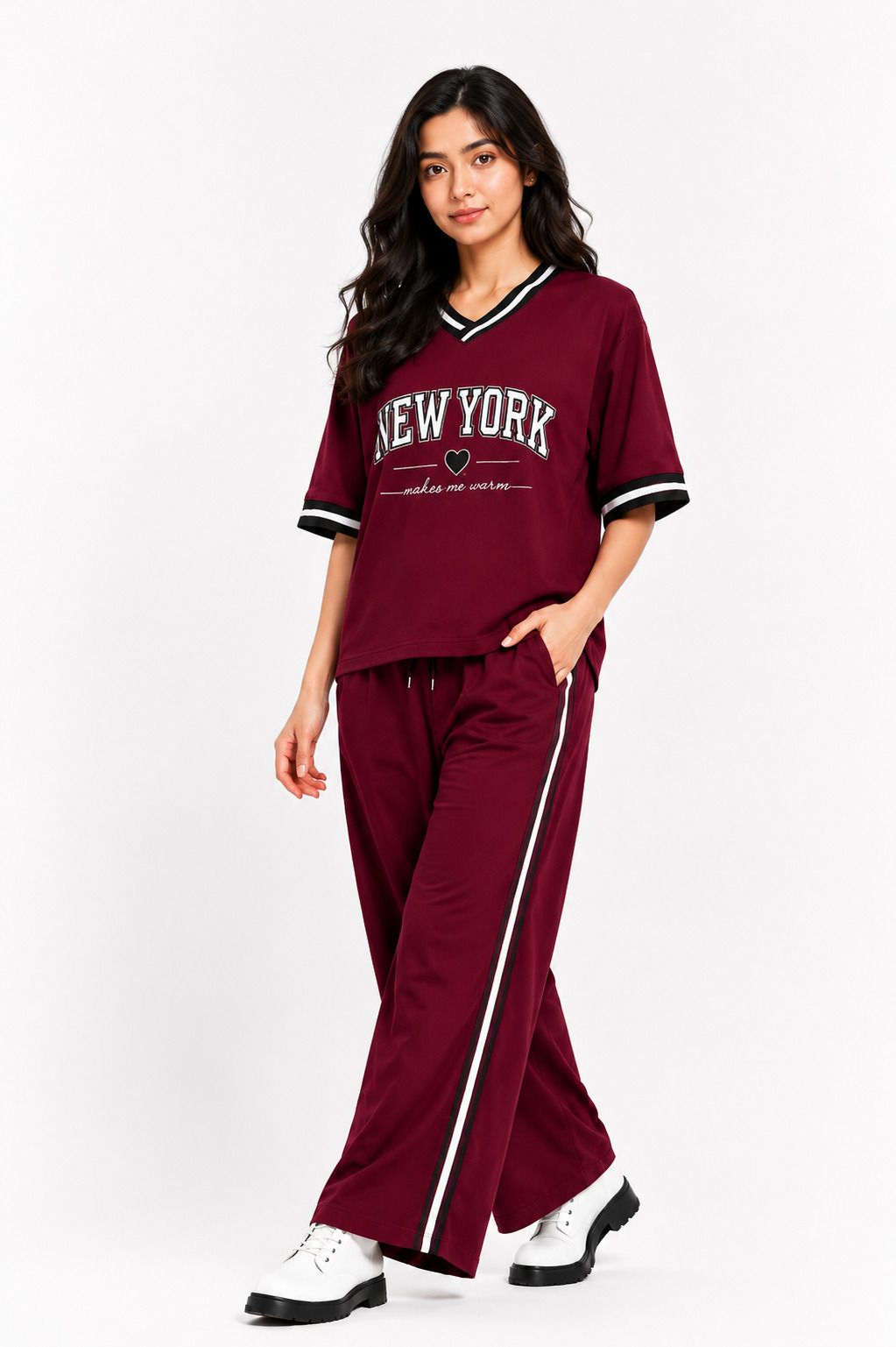 atm enterprises Women Top & Pyjama Set Purple Solid-picture-38