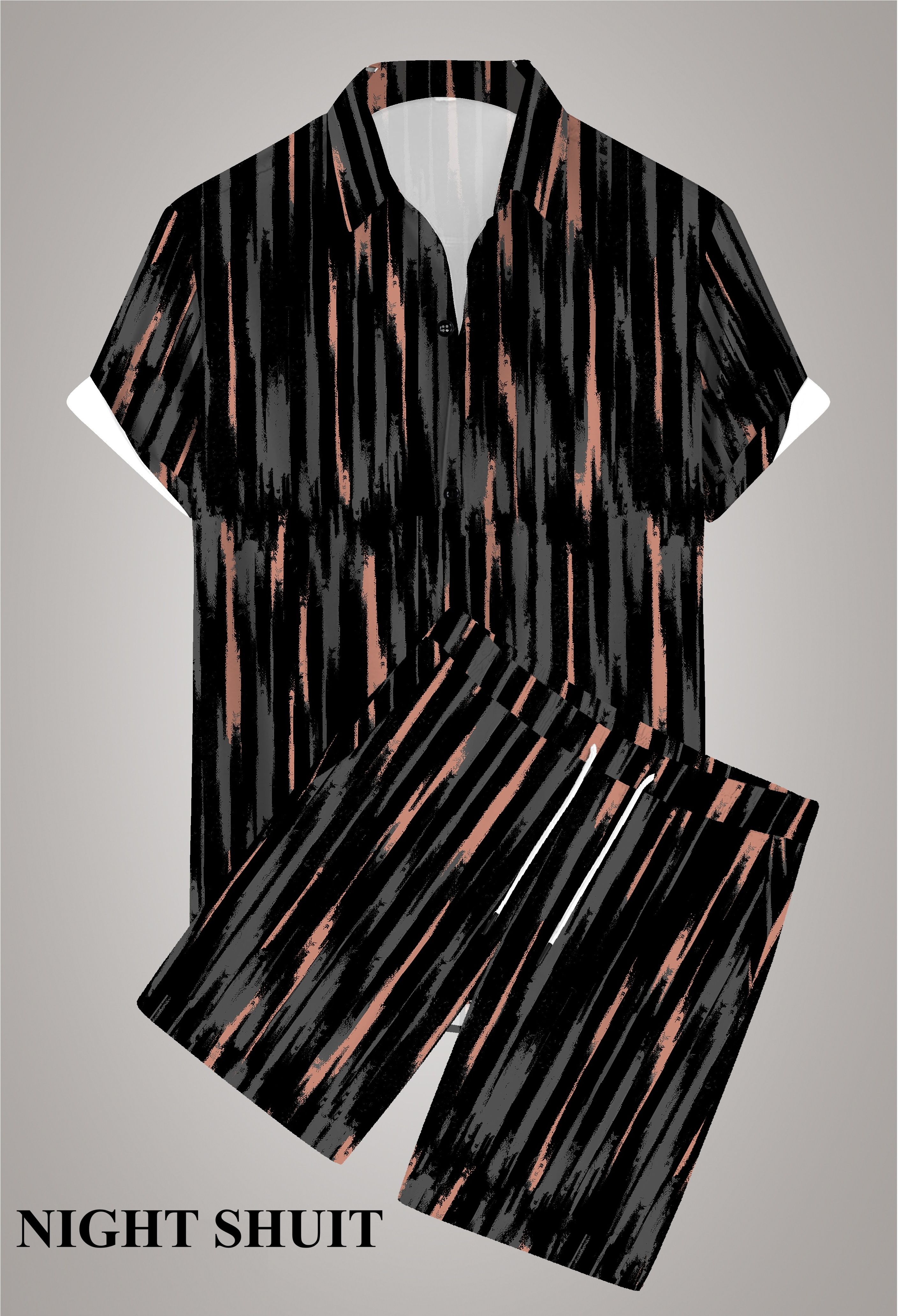 Men Night Suit Set Multicolor Printed-image-24