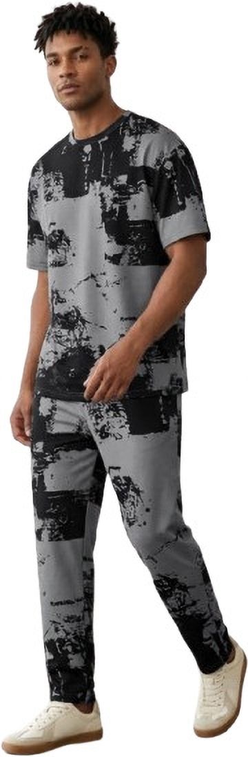 baludacloths Men Top & Pyjama Set Grey Abstract-picture-15