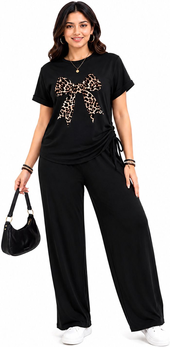 atm enterprises Women Top & Pyjama Set Black Solid-picture-31