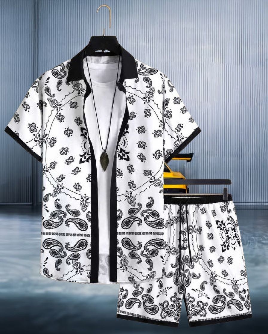 mhshirt Men Night Suit Set Black Printed-picture-5