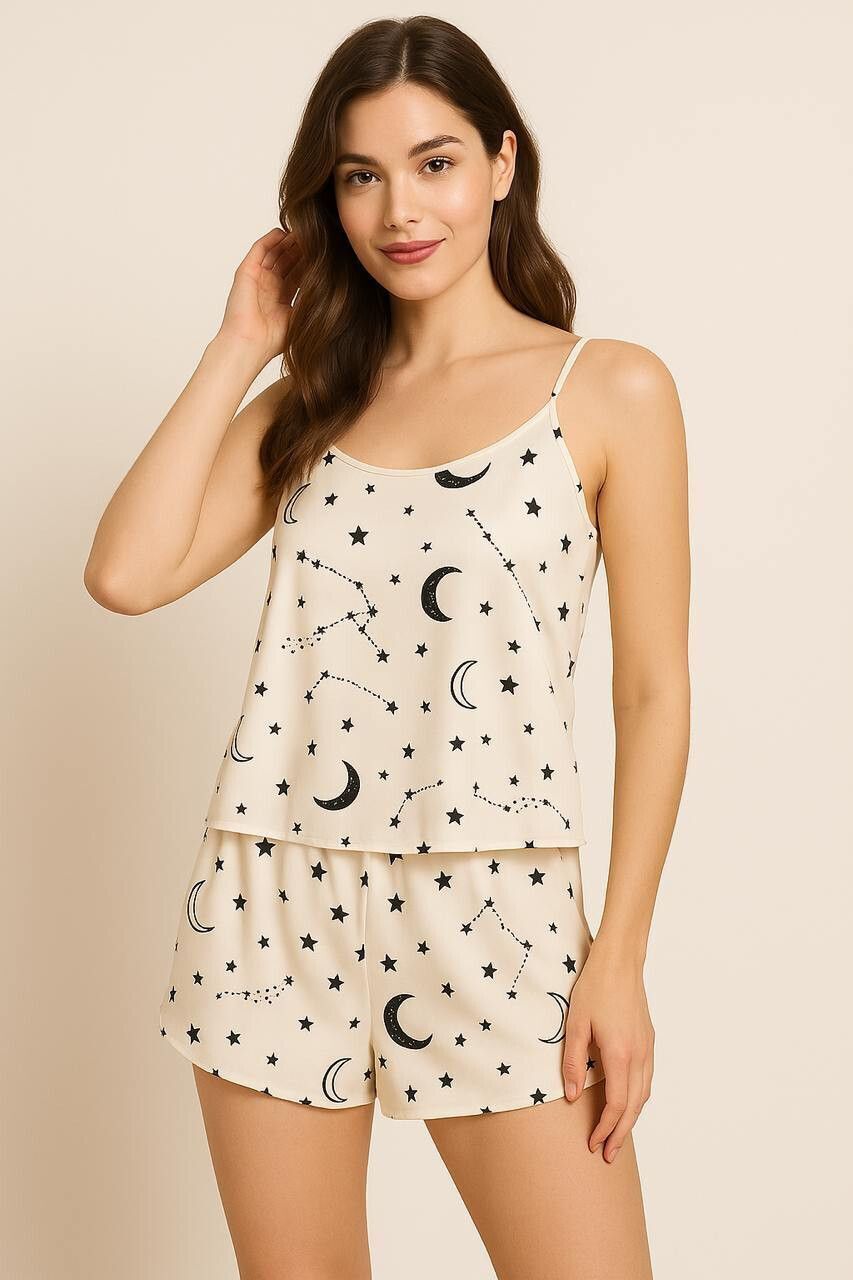 maurya Women Top & Shorts Set White Printed-picture-43