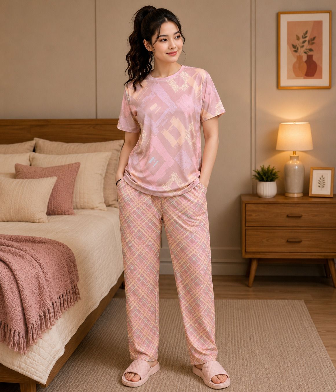 jk creation Women Top & Pyjama Set Multicolor Printed-picture-23