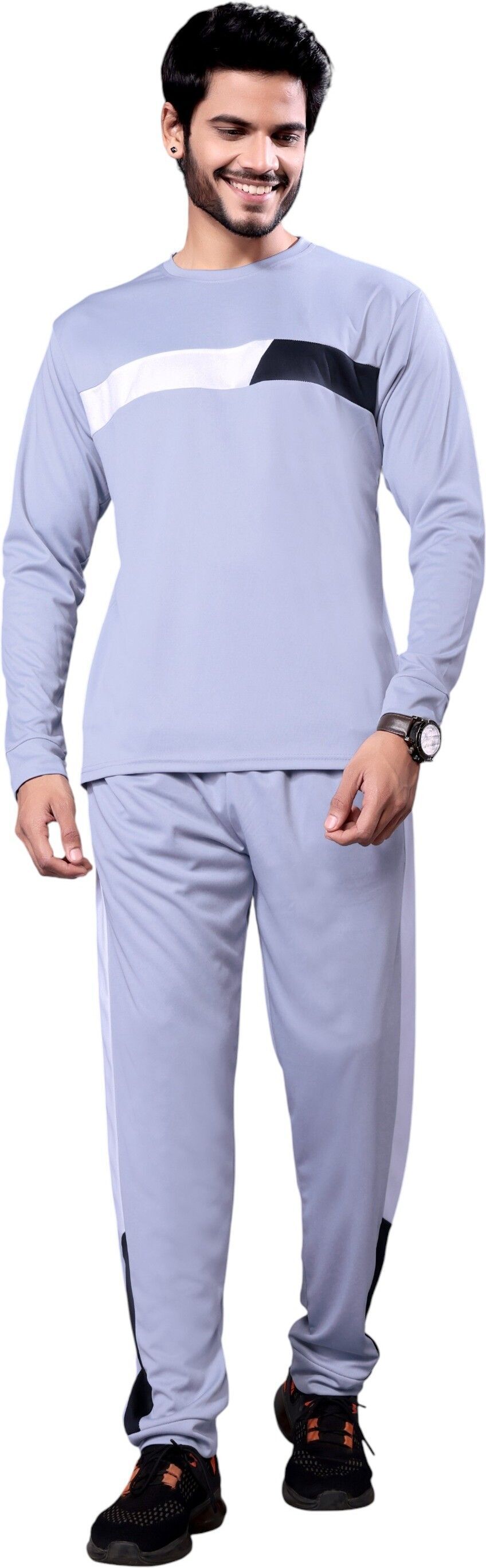 indyanash trend Men Top & Pyjama Set Multicolor Striped-picture-10