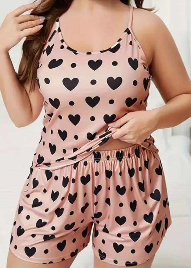 maurya Women Top & Shorts Set Beige Printed-picture-9