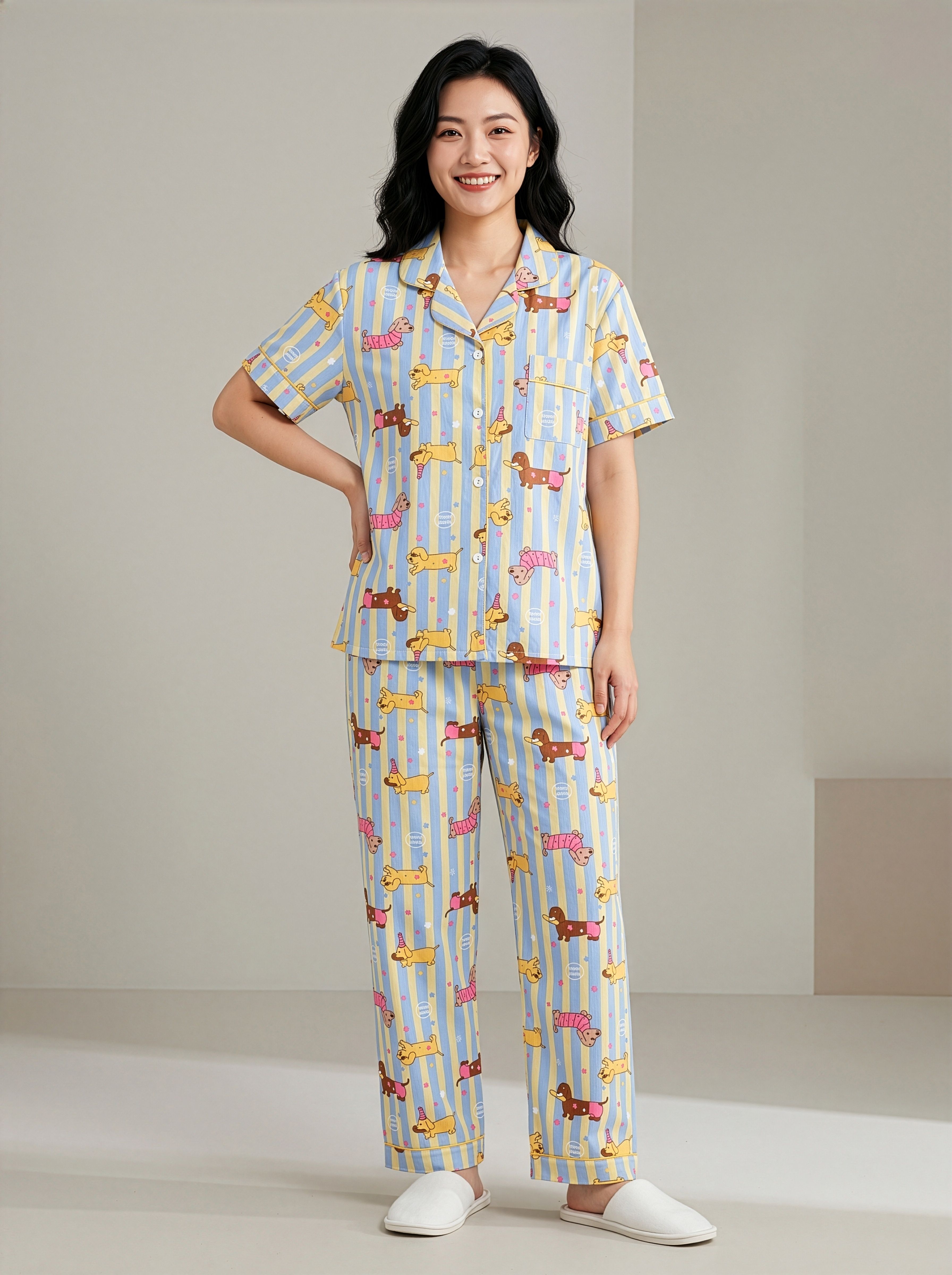 Women Night Suit Set Multicolor Printed-image-33
