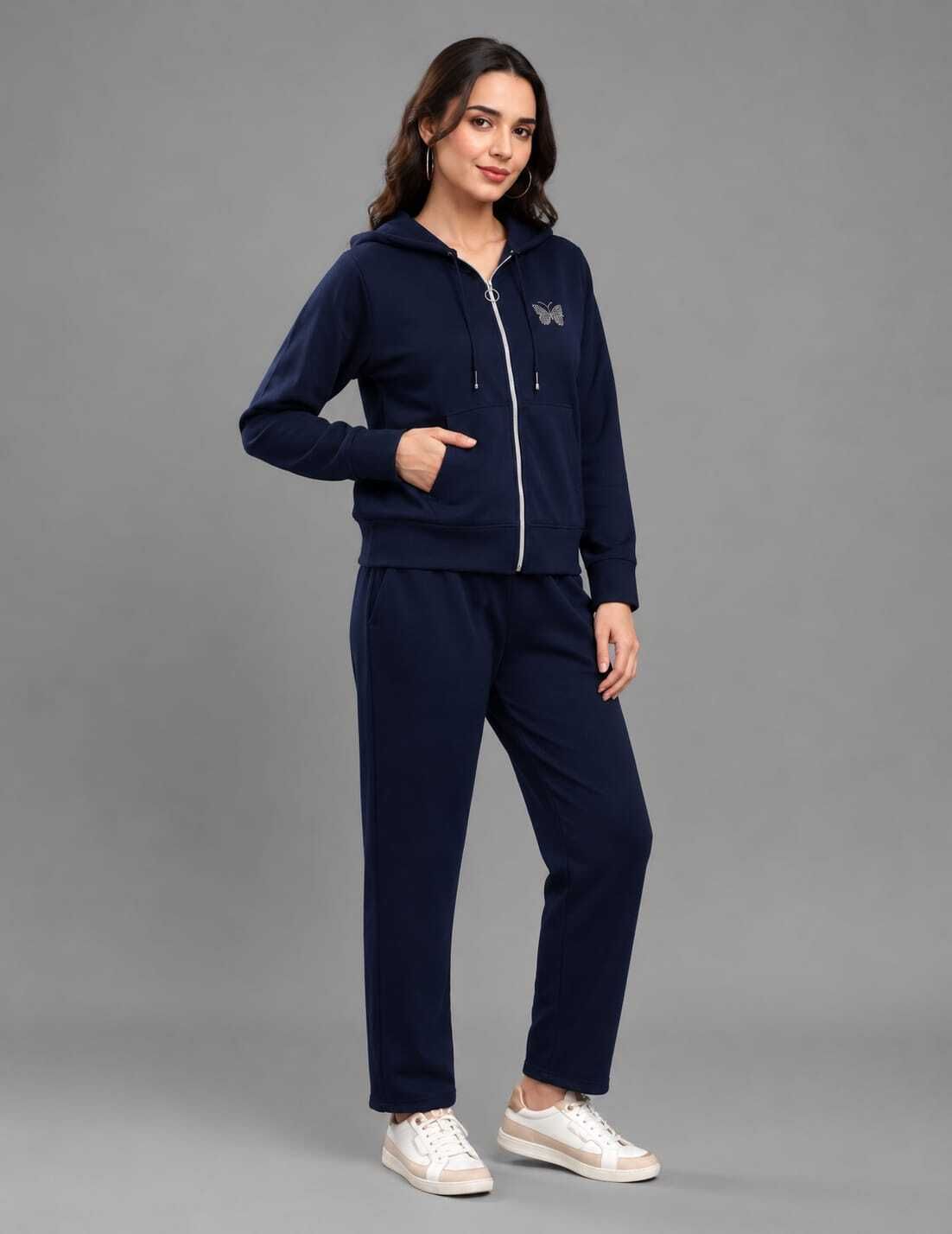 Women Top & Pyjama Set Maroon Solid-image-49