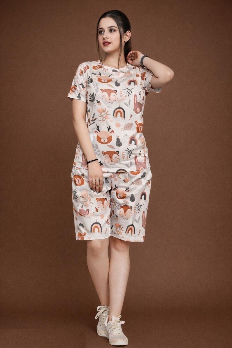 slovek Women Top & Shorts Set Multicolor Printed-picture-18