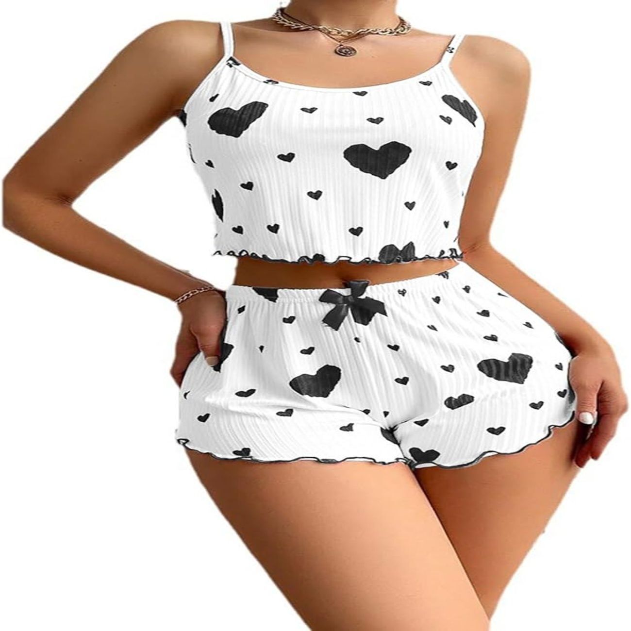 maurya Women Top & Shorts Set Black Printed-picture-7
