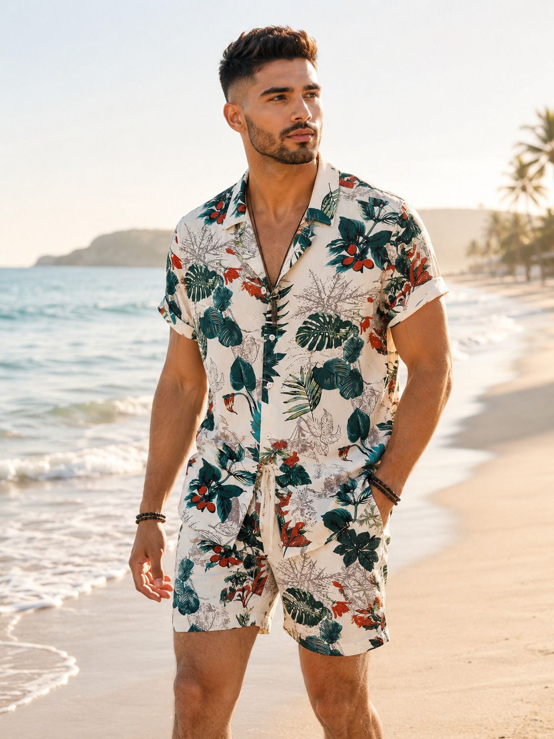 coollinen Men Night Suit Set Green Printed-picture-15