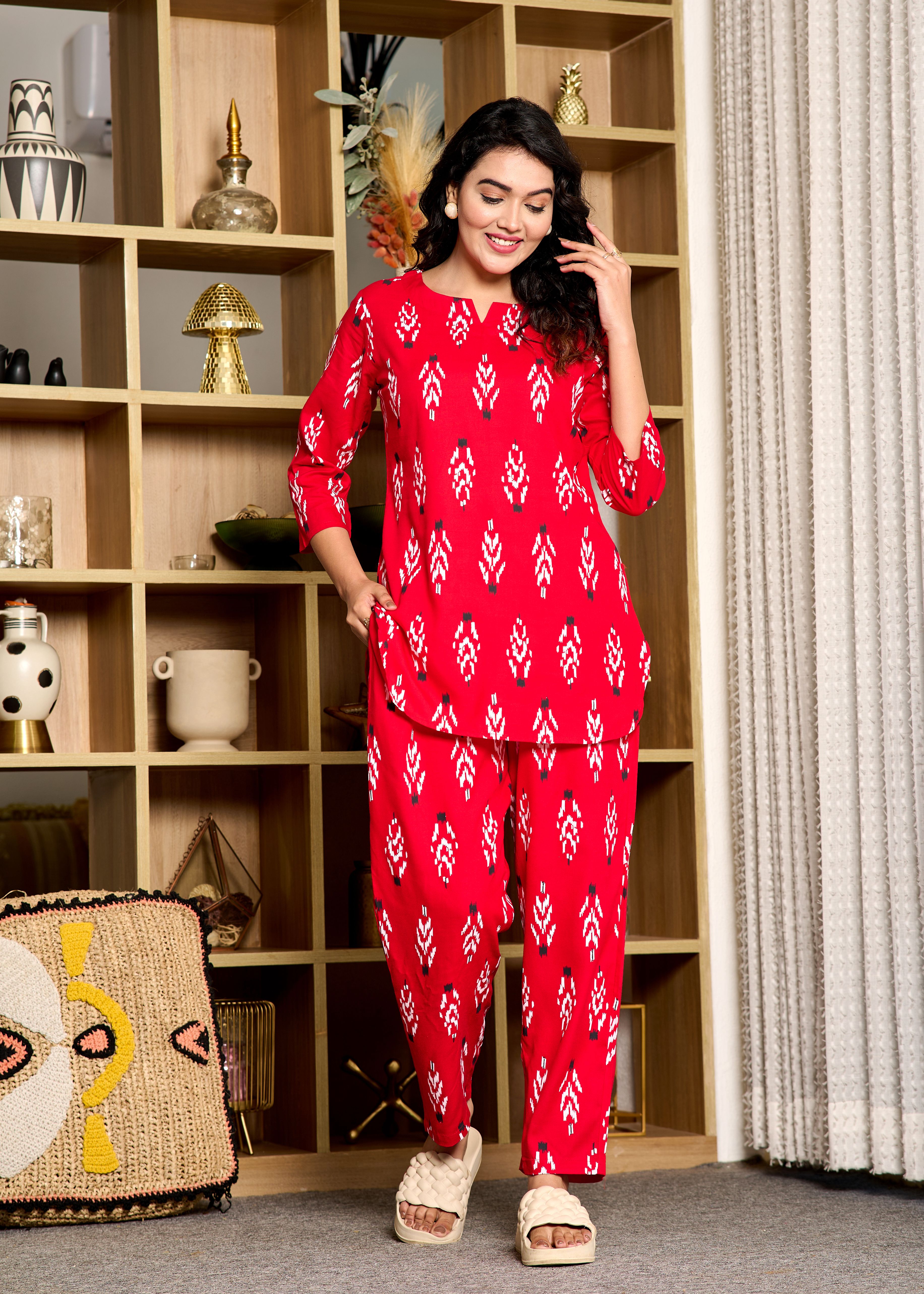 miss rekha Women Night Suit Set Black Printed-picture-14