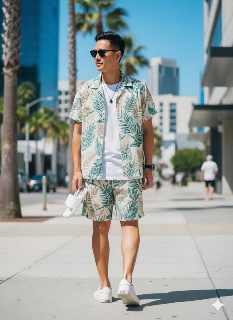 queenstore Men Top & Shorts Set Blue Solid-picture-24