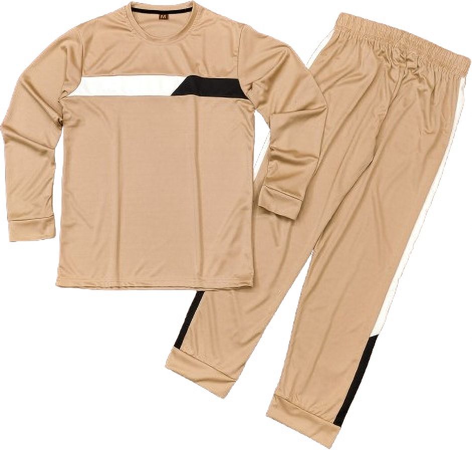 baludacloths Men Night Suit Set Beige Colorblock-picture-18
