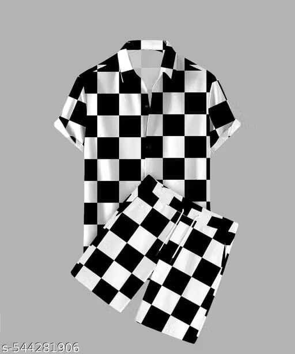 arz fashion Men Night Suit Set Black Striped-picture-15