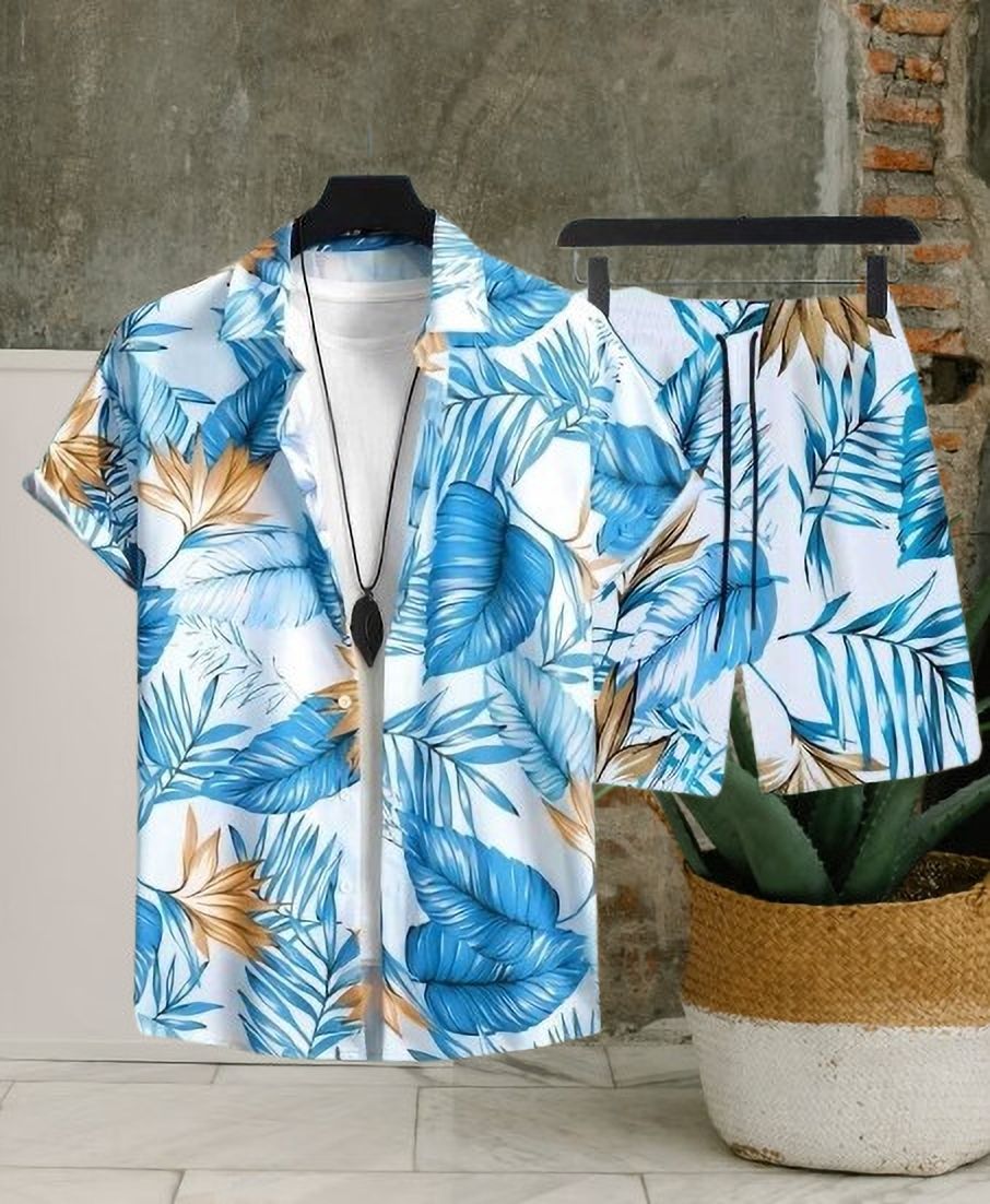 Men Night Suit Set Multicolor Printed-image-2