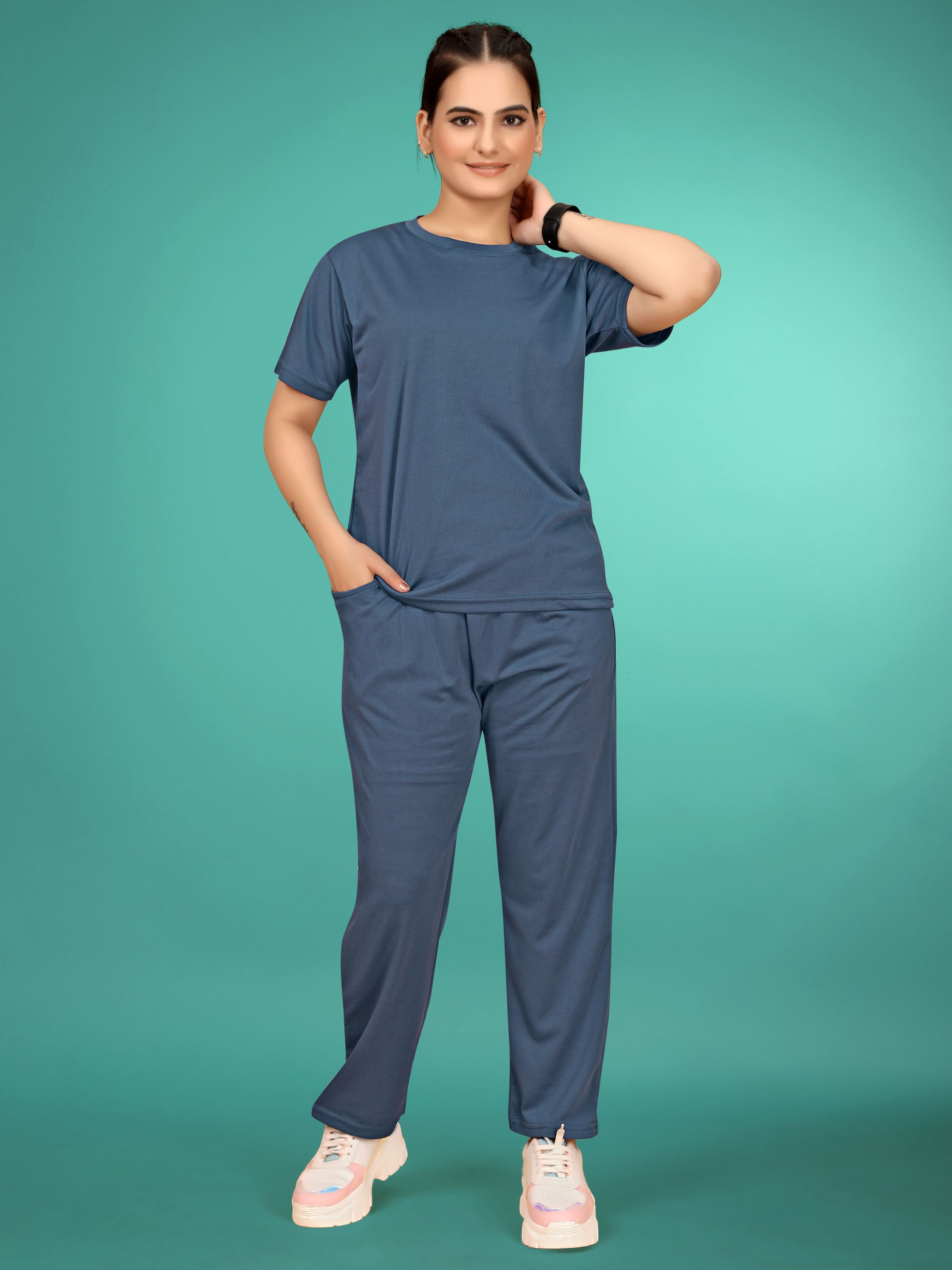 Solid Women Track Suit