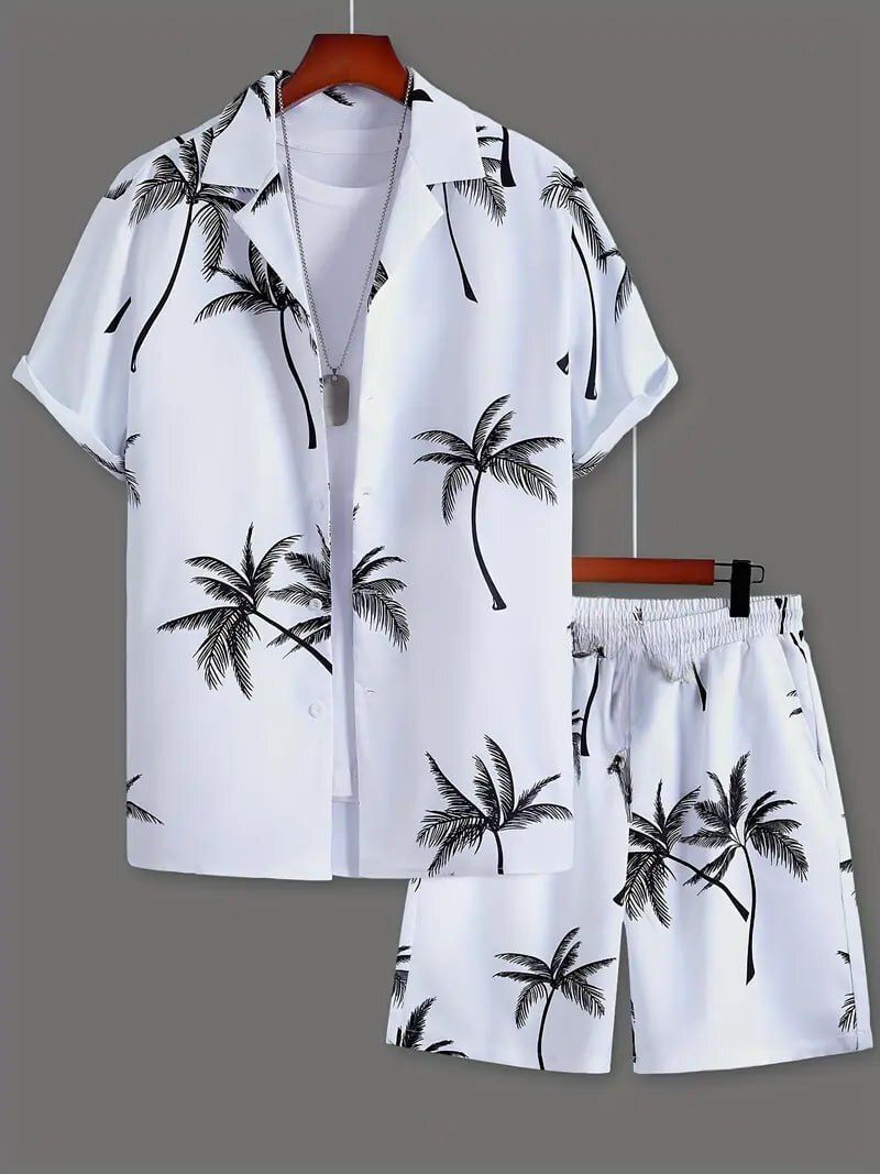 hari Men Night Suit Set White, Black Printed-picture-28