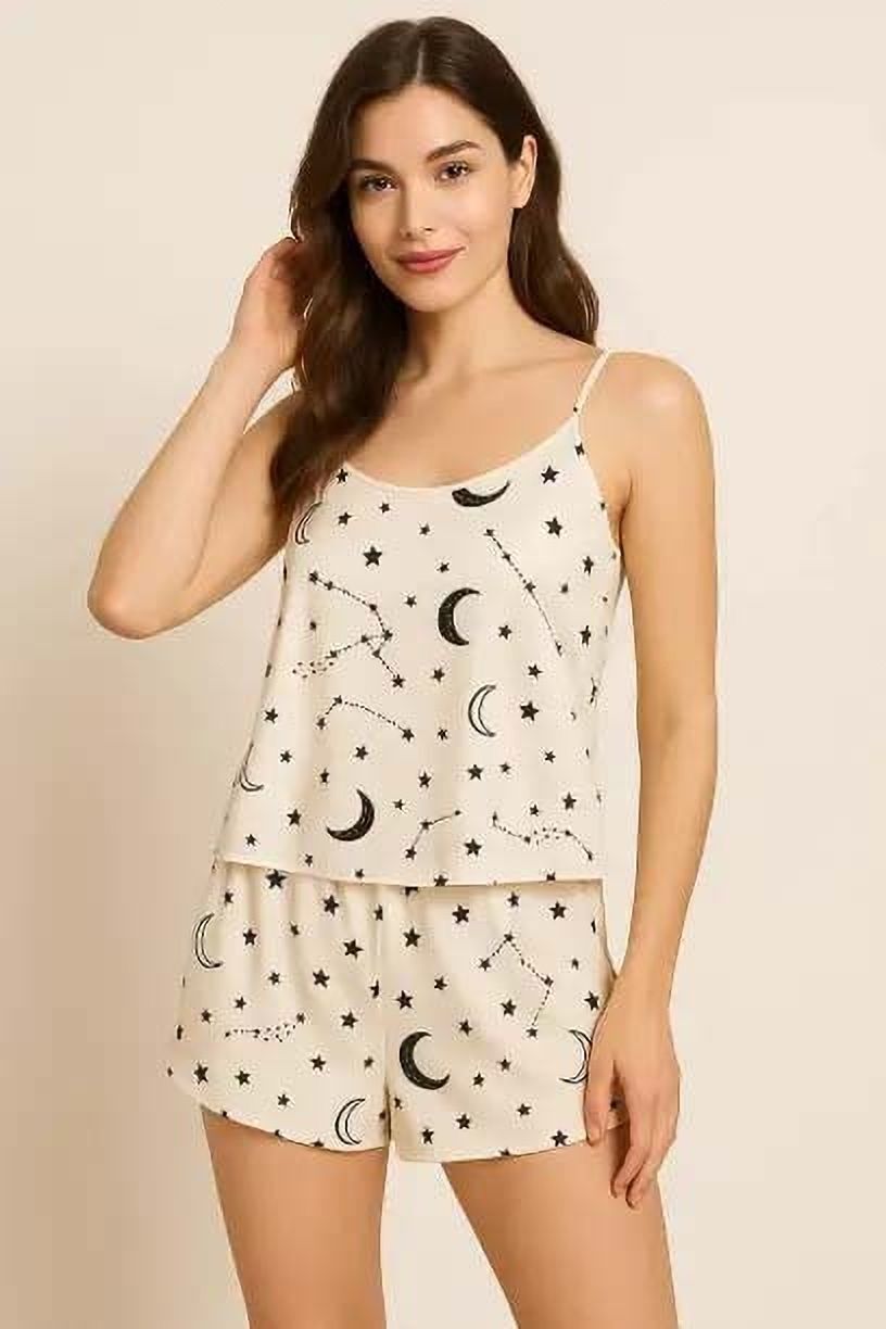 maurya Women Night Suit Set White Printed-picture-15