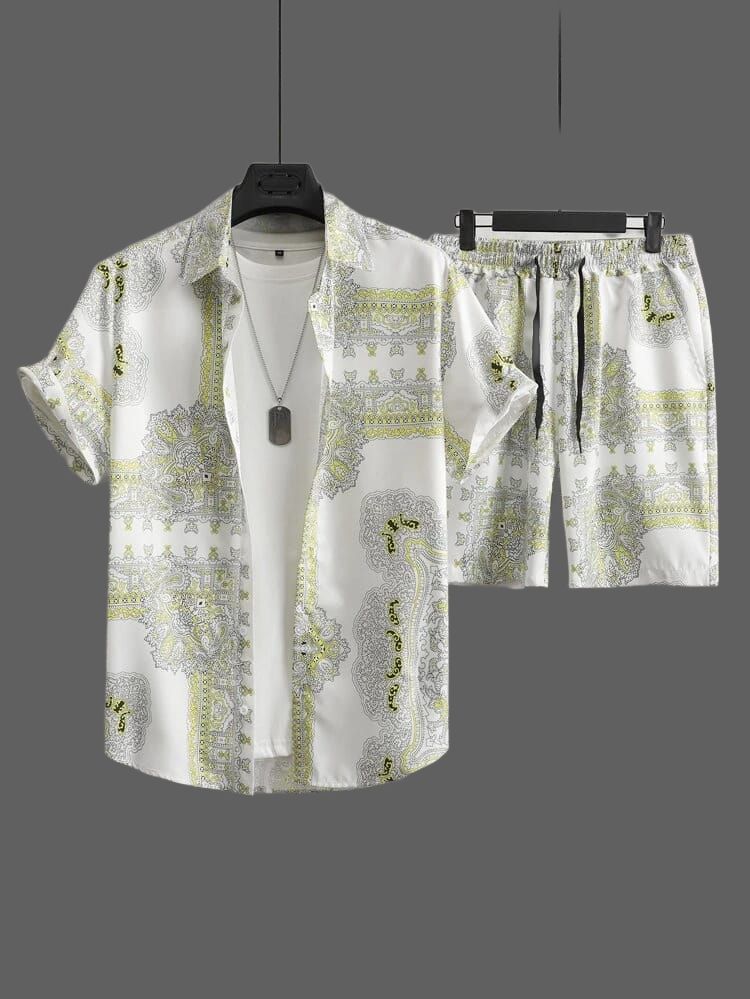 glori star Men Night Suit Set Multicolor Printed-picture-12