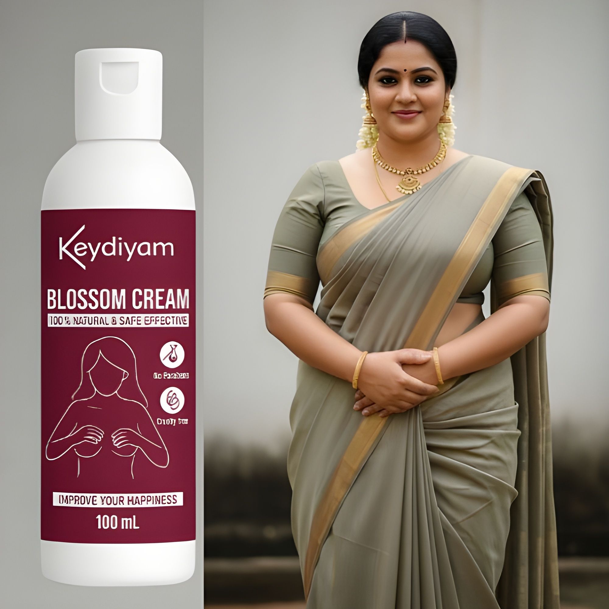 BLOSSAM brest cream Women BOTTEL (100 ml) Organic Nipple Cream