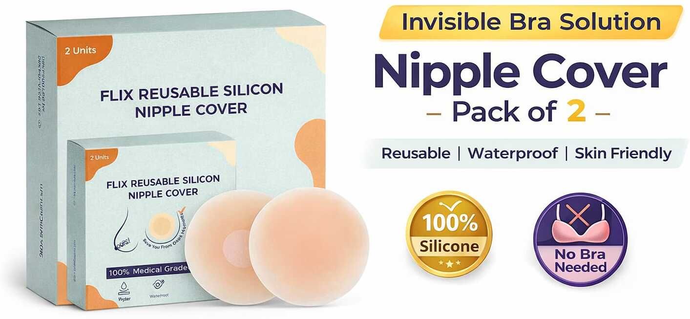 Reusable Silicone Nipple Cover for Women | Invisible Bra | Waterprof Nipple Holder-image-39