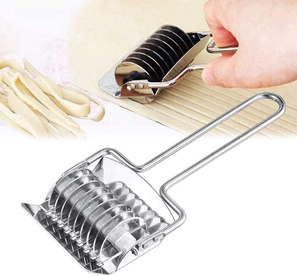 Pasta Machine, Stainless Steel Noodle Cutter,Noodle Lattice Roller Spaghetti and Pasta Maker