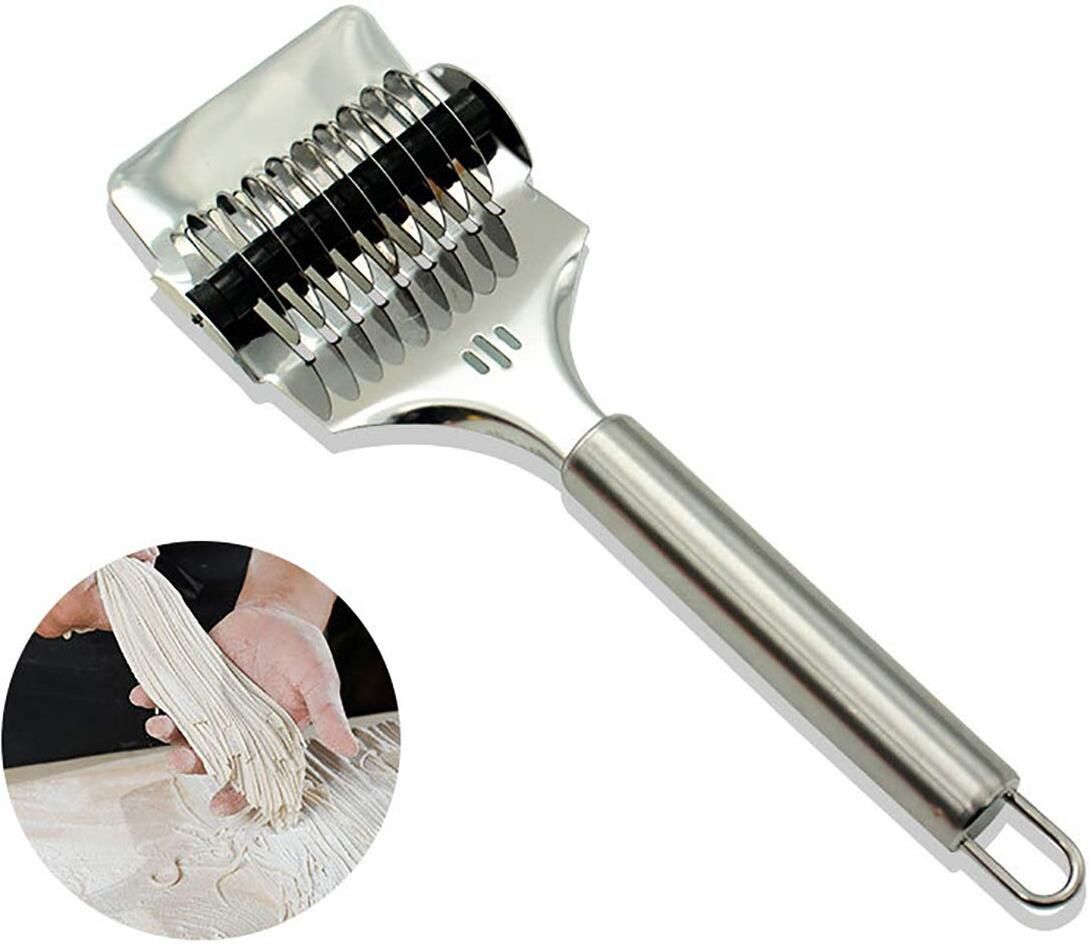 dikvelp Noodle Maker Roller with Roasting Tong Stainless Steel Pasta Cutter Set Spaghetti and Pasta Maker-picture-12